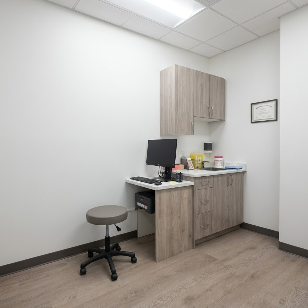 Consultation room at Dunluce Medical Clinic